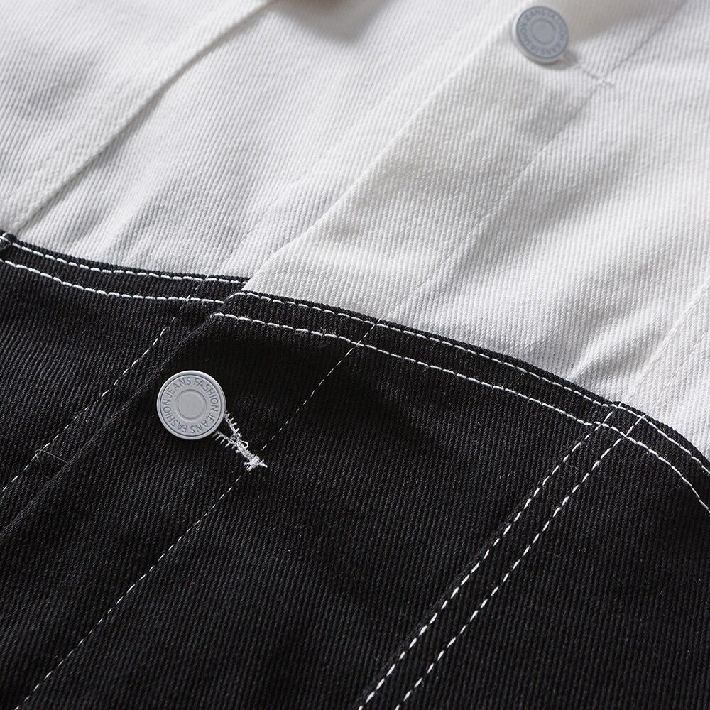 Black and White Denim Jacket 'Jin' - Image 3