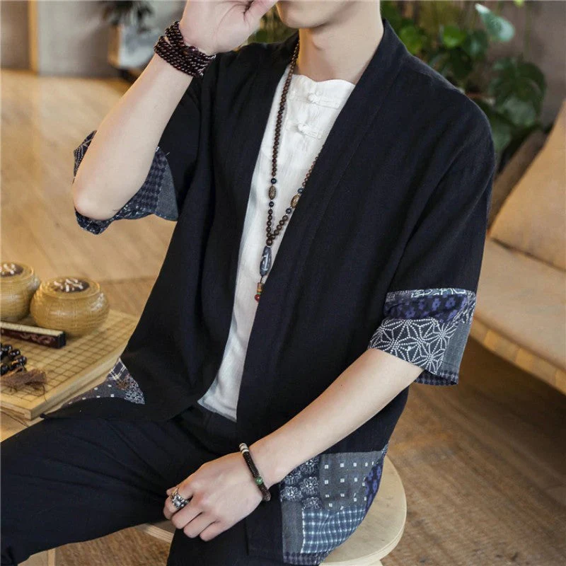 Black Kimono Jacket 'Treasure' - Image 5