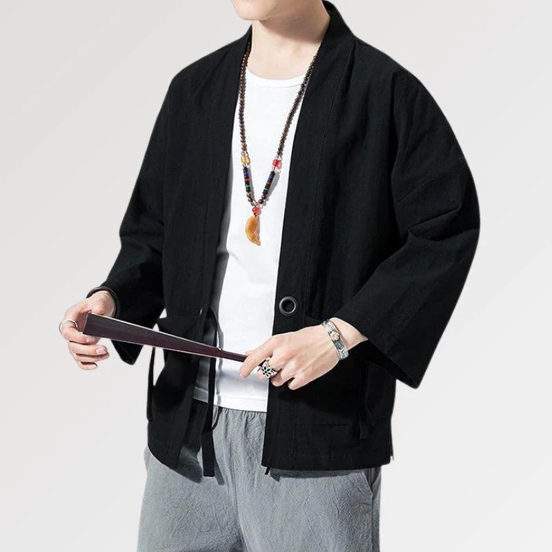 Black Men Kimono - Image 3