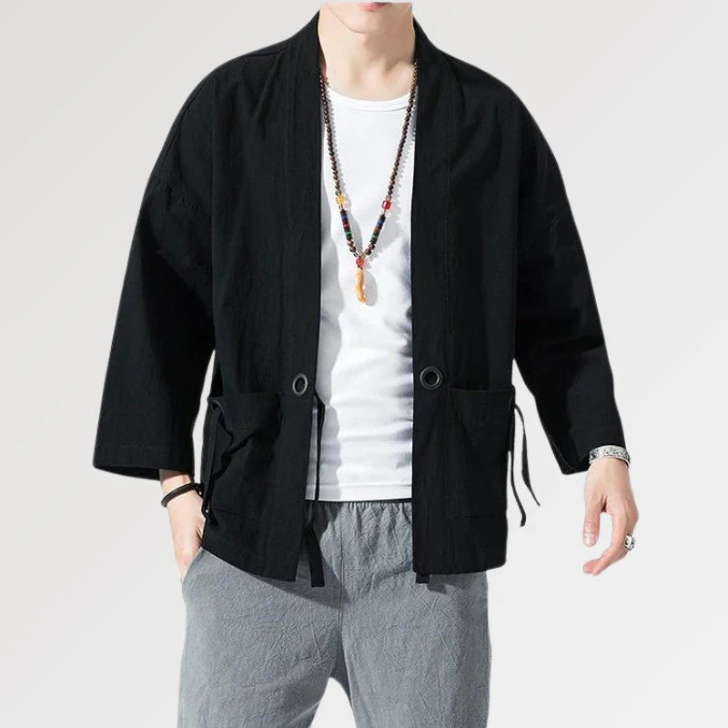 Black Men Kimono - Image 4