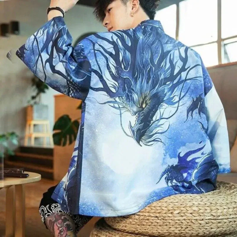 Blue Dragon Kimono Jacket 'Toyama' - Image 5