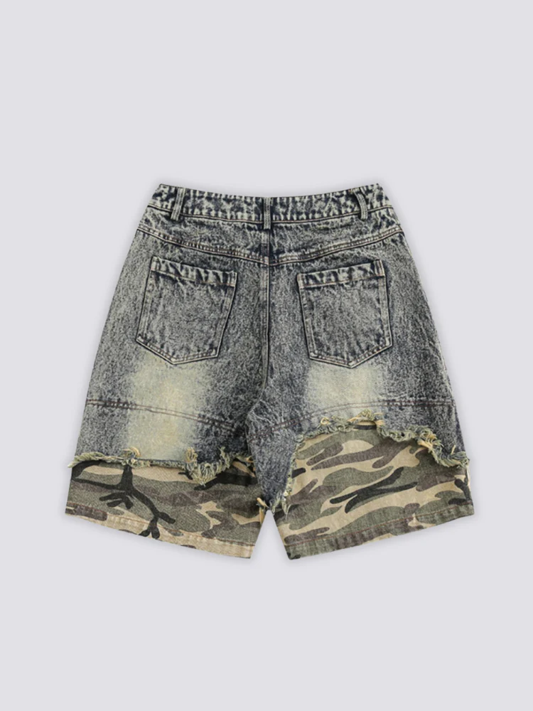 Camouflage Denim Shorts - Image 2