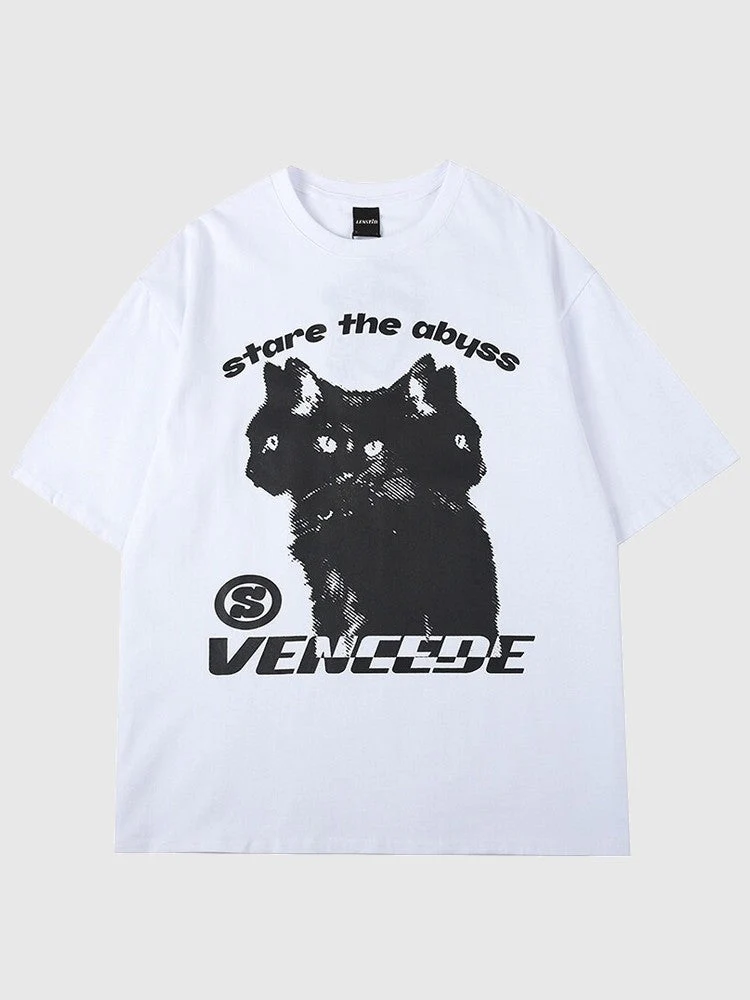 Cat Design Streetwear T-shirt 'Koneko' - Image 3