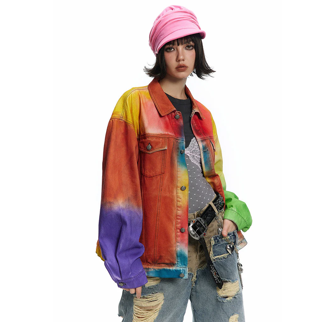 Colorful Denim Jacket 'Harajuku' - Image 3