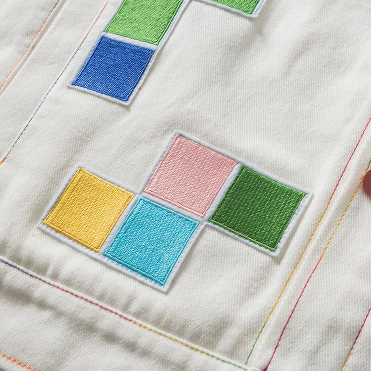 Colorful Patchwork Jacket 'Shingo' - Image 4
