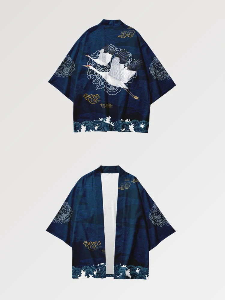 Crane Pattern Haori 'Hanami' - Image 3