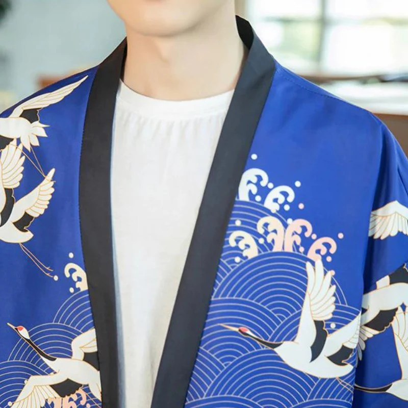 Crane Pattern Kimono Jacket 'Utsunomiya' - Image 4