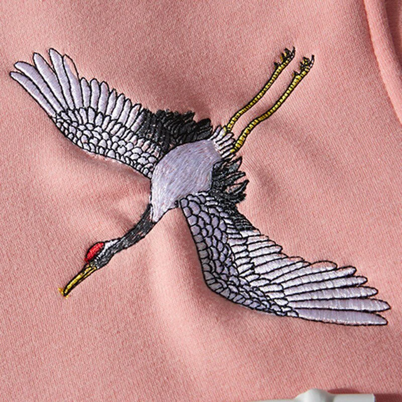 Cranes Pattern Streetwear Hoodie 'Bokeh' - Image 4