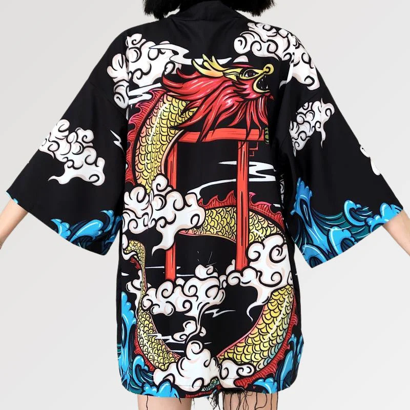 Dragon Kimono Jacket for Women 'Nakamura' - Image 4