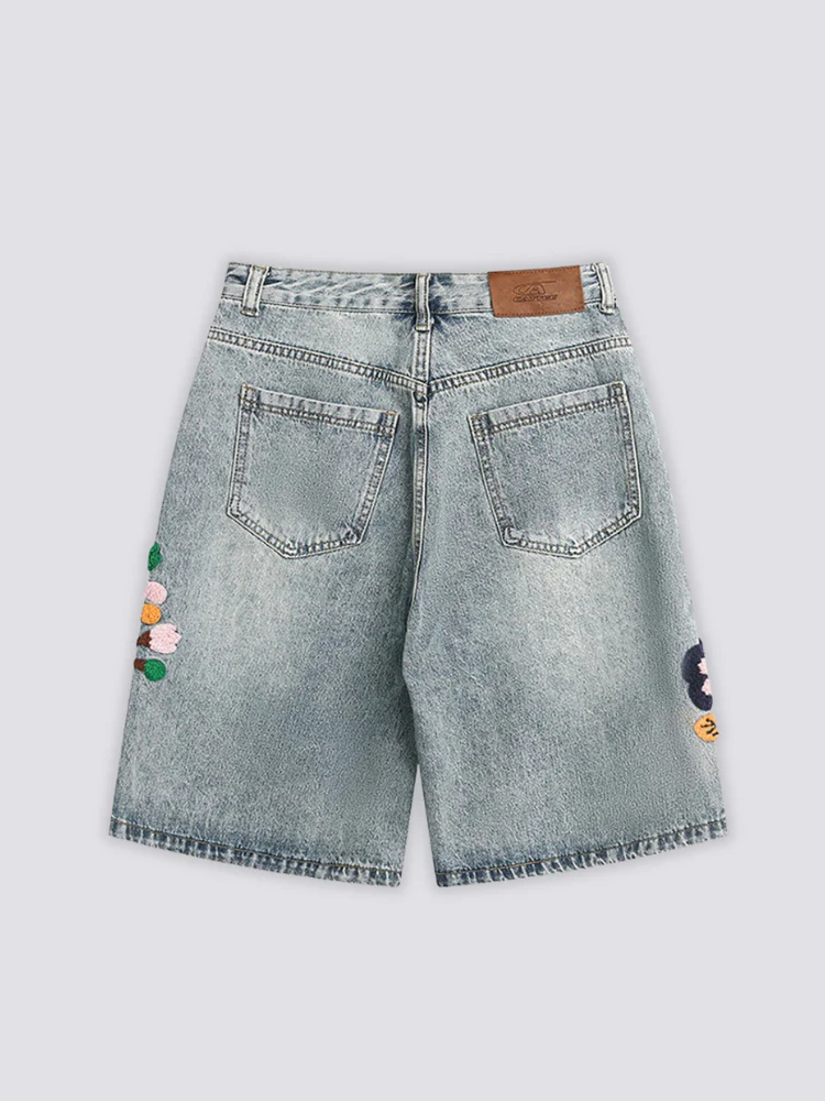 Embroidered Denim Shorts - Image 2