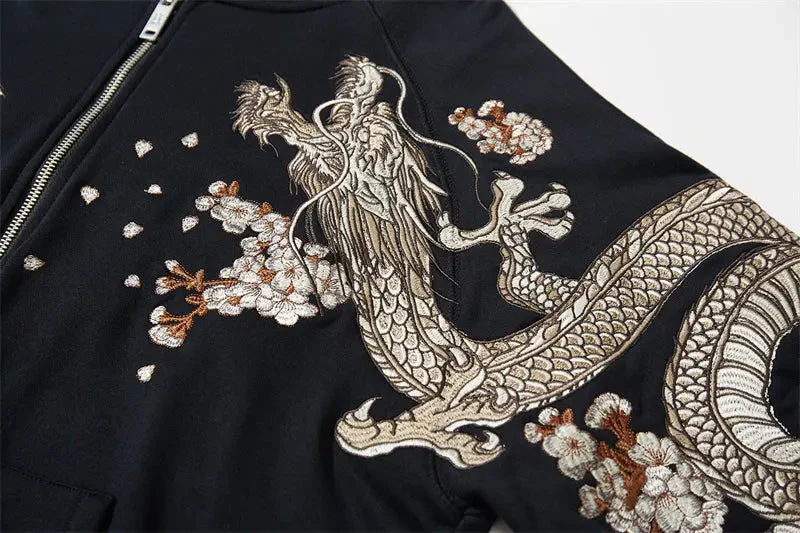 Embroidered Hoodie Japanese Fox 'Kitsune' - Image 7