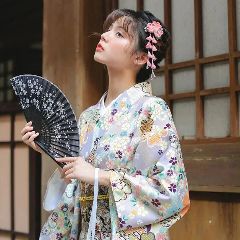 Floral Japanese Kimono for Women 'Nantai' - Image 5