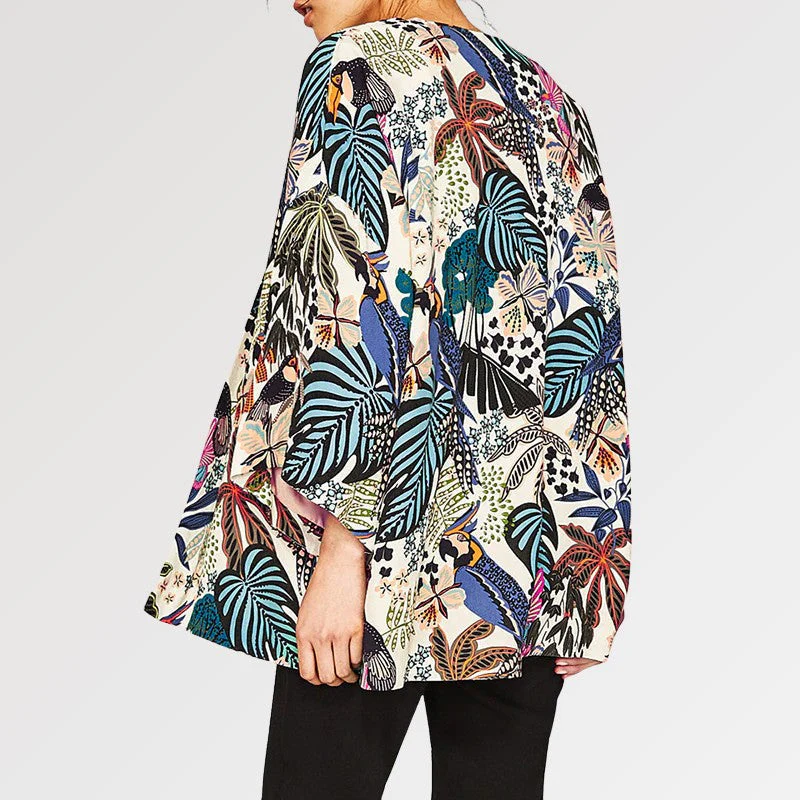 Floral Kimono Jacket for Women 'Seijiri' - Image 3