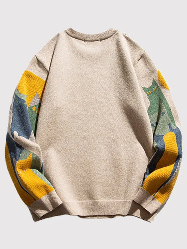 Japanese Cats Design Sweater 'Ryogoku' - Image 3