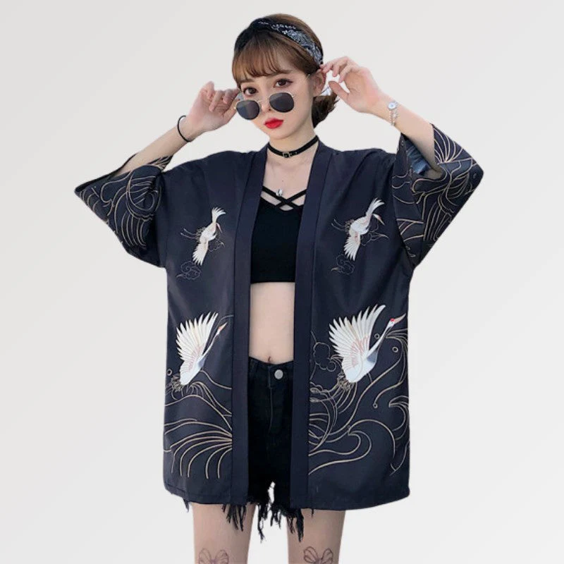 Japanese Cranes Kimono Jacket 'Banpresto' - Image 3