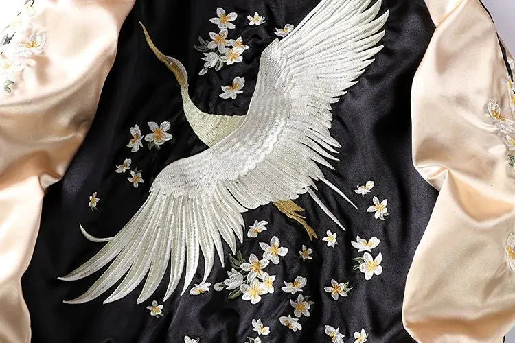 Japanese Cranes Sukajan Jacket 'Enoshima' - Image 3