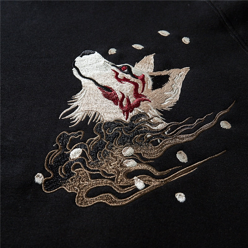 Japanese Embroidered Hoodie 'Tori' - Image 6