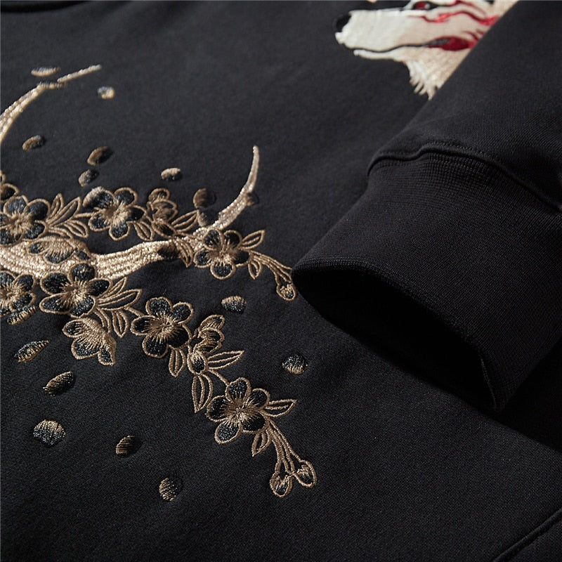 Japanese Embroidered Hoodie 'Tori' - Image 7