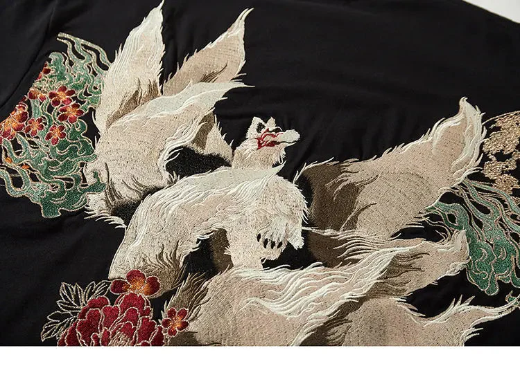 Japanese Embroidered Shirt 'Fox' - Image 6