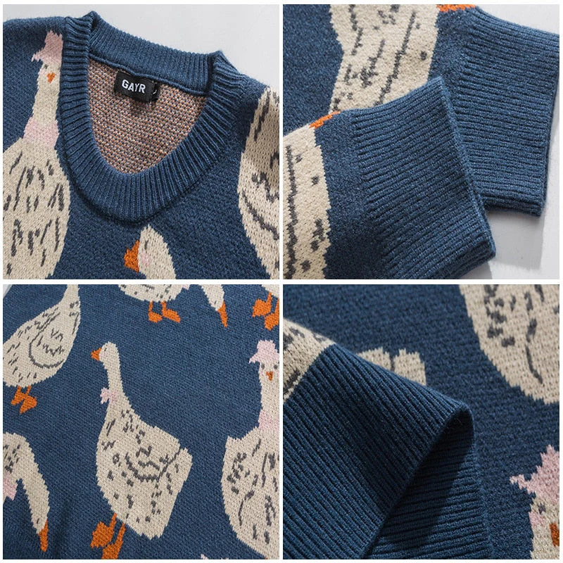 Japanese Goose Design Sweater 'Gacho' - Image 3
