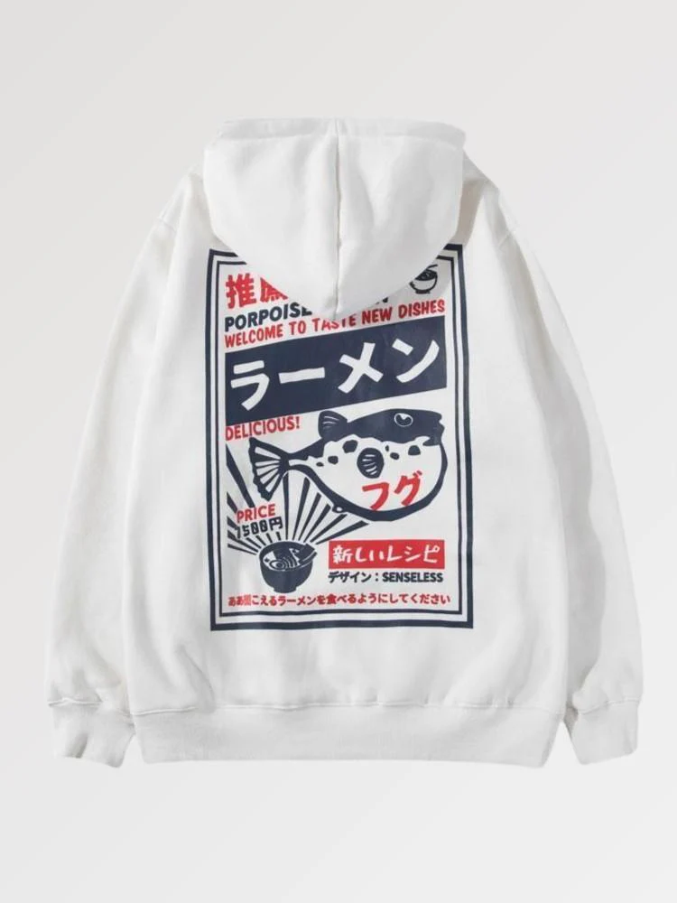 Japanese Hoodie 'Fish and Ramen' - Image 2