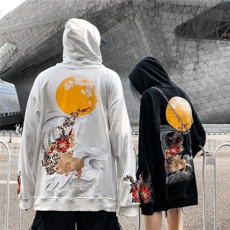 Japanese Hoodie "Full Moon' - Image 11