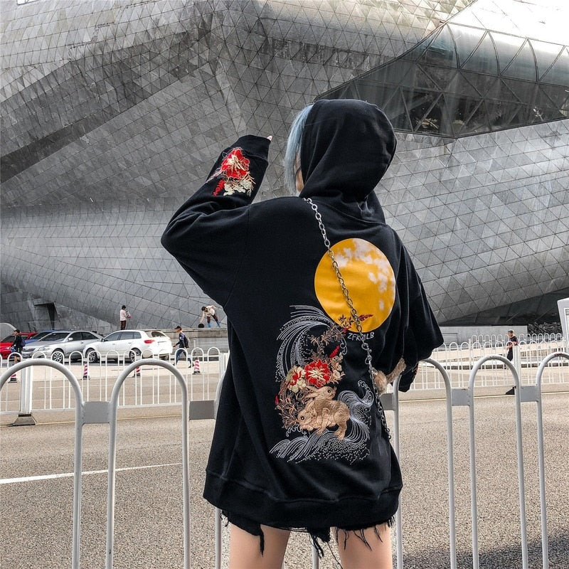 Japanese Hoodie "Full Moon' - Image 8
