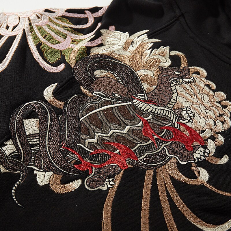 Japanese Hoodie White Tiger Pattern 'Kendo' - Image 6