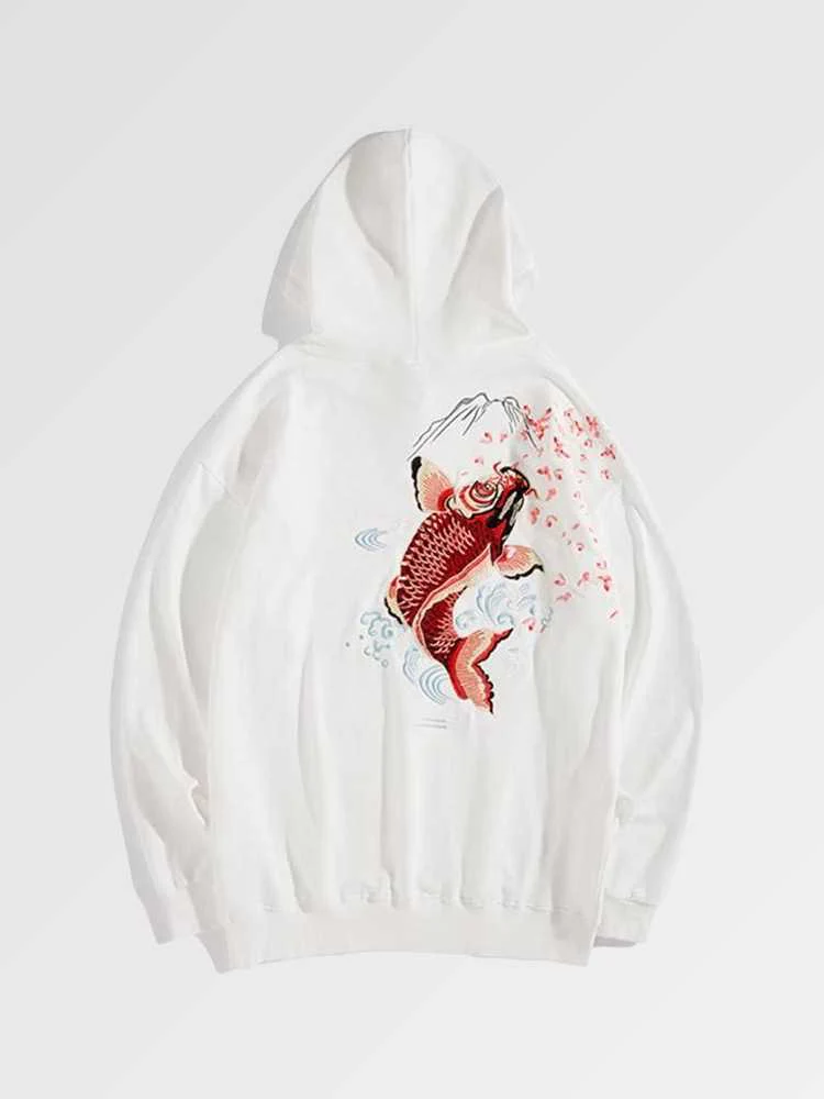 Japanese Koi Carp Hoodie 'Kuro' - Image 2