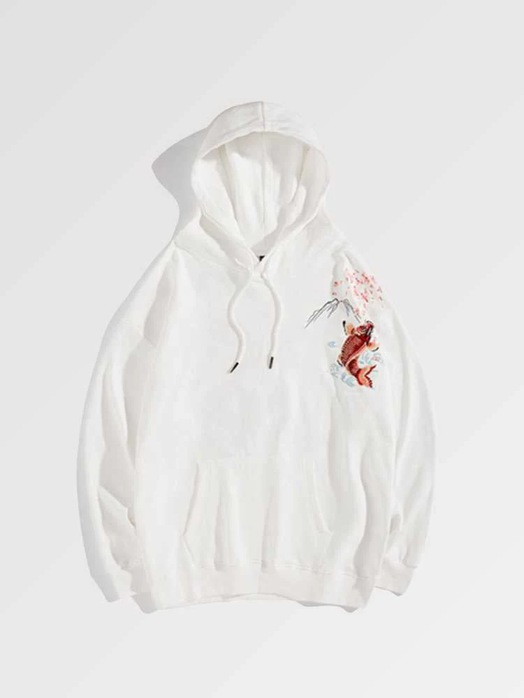 Japanese Koi Carp Hoodie 'Kuro' - Image 4