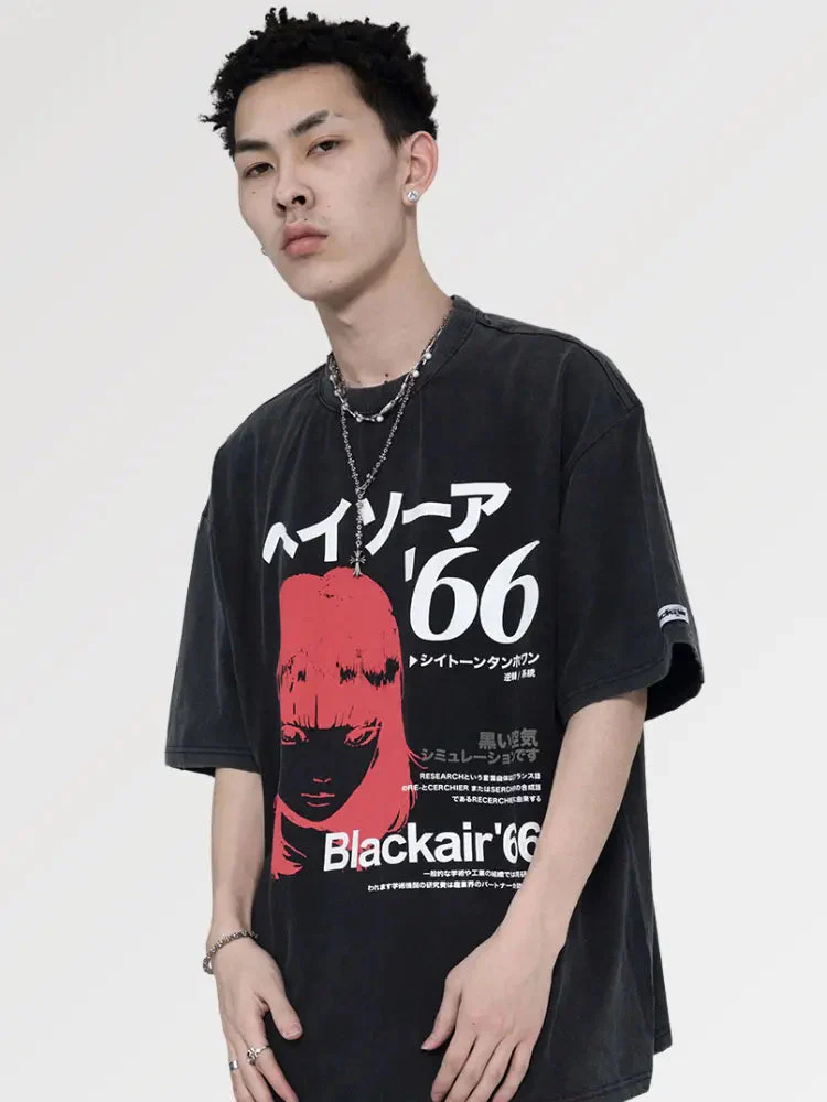 Japanese Oversize T-shirt 'Blackair' - Image 3