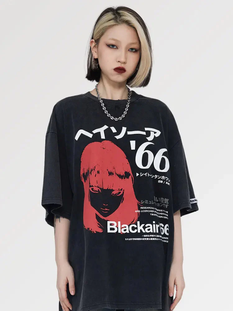 Japanese Oversize T-shirt 'Blackair' - Image 4