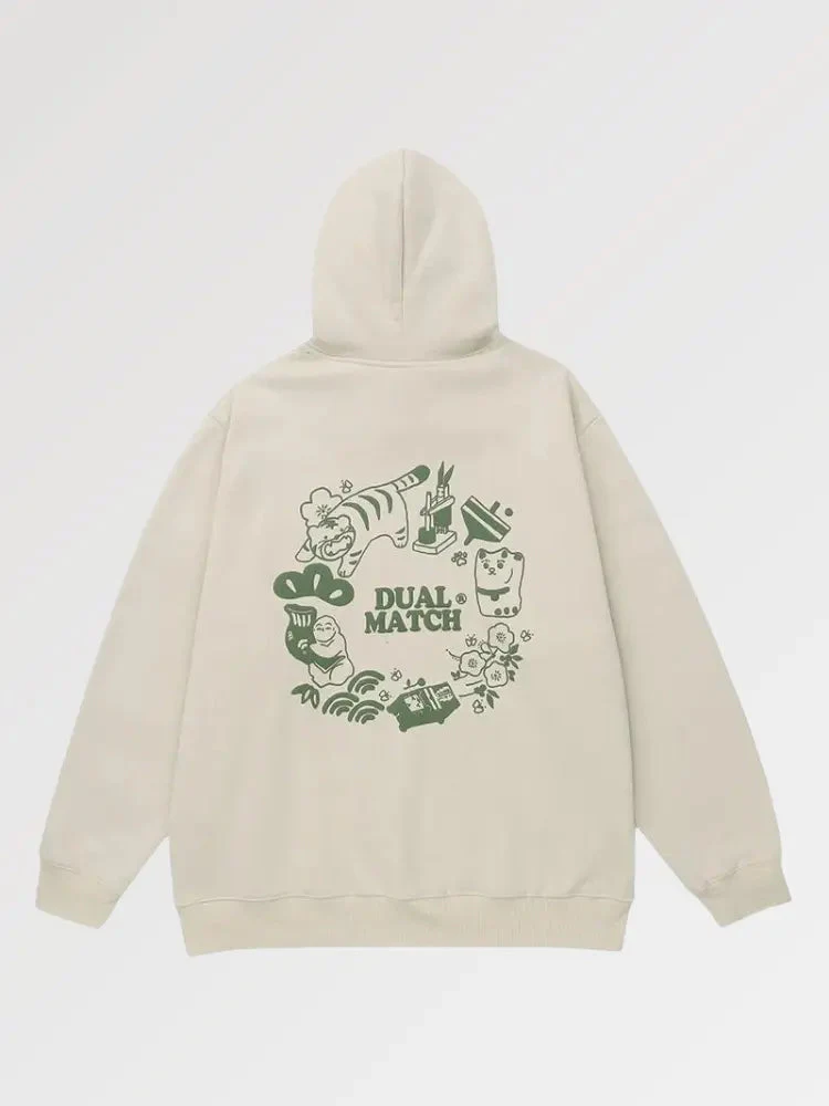 Japanese Pattern Hoodie 'Tora' - Image 2