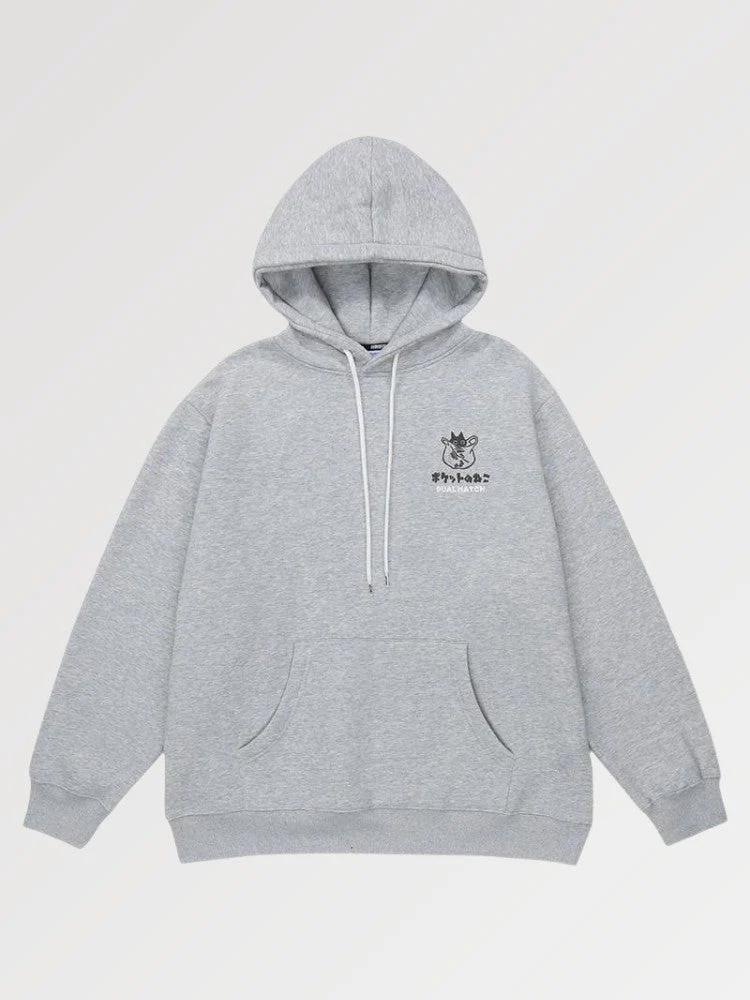 Japanese Pattern Sweatshirt 'Neko Baggu' - Image 3
