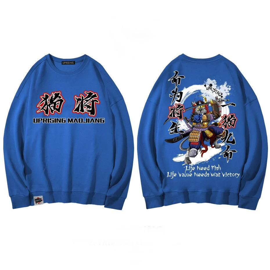 Japanese Samurai Cat Hoodie 'Kagawa' - Image 4