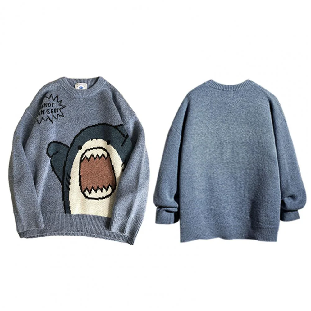Japanese Shark Cartoon Sweater 'Same' - Image 2