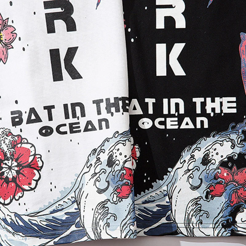 Japanese Shirt 'Bat in the Ocean' - Image 4