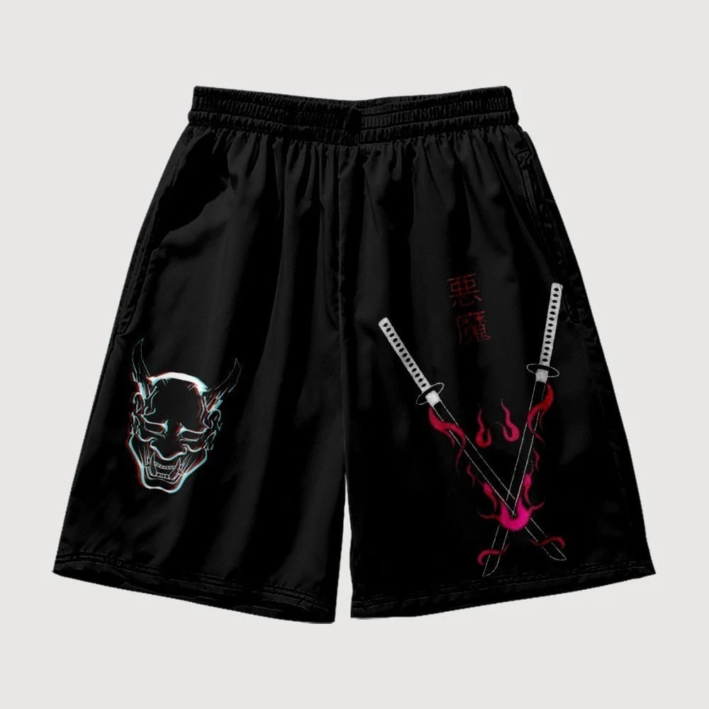 Japanese Shorts Katana Design 'Akuma' - Image 2