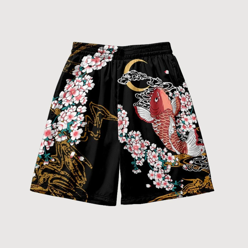Japanese Shorts Koi Carp Pattern 'Sakura' - Image 2