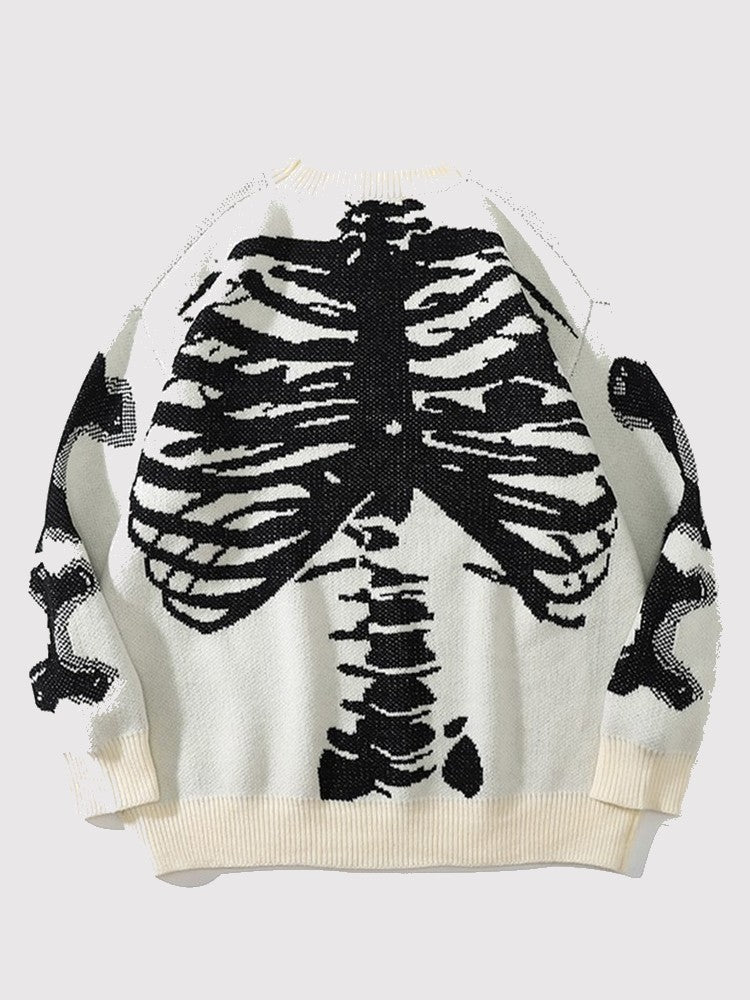 Japanese Skeleton Design Sweater 'Shi' - Image 2