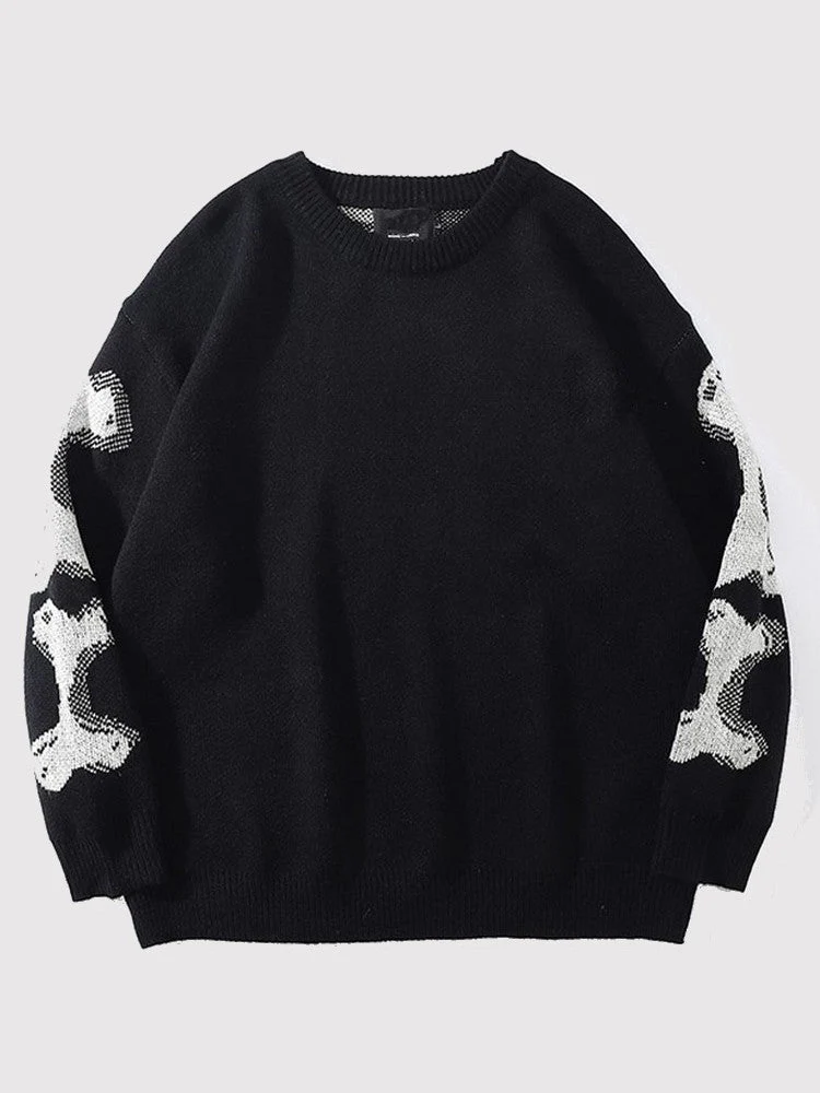 Japanese Skeleton Design Sweater 'Shi' - Image 3