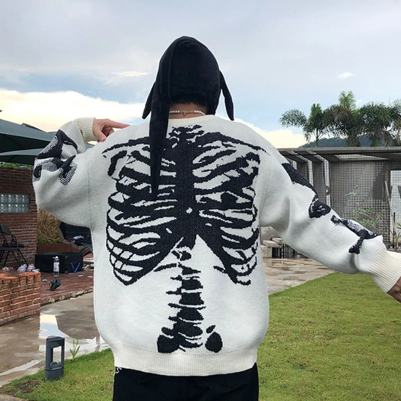 Japanese Skeleton Design Sweater 'Shi' - Image 4