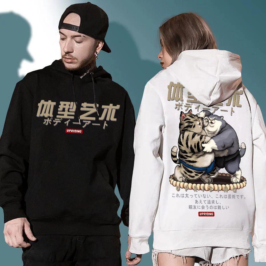 Japanese Sumo Cats Hoodie 'Fukuoka' - Image 3
