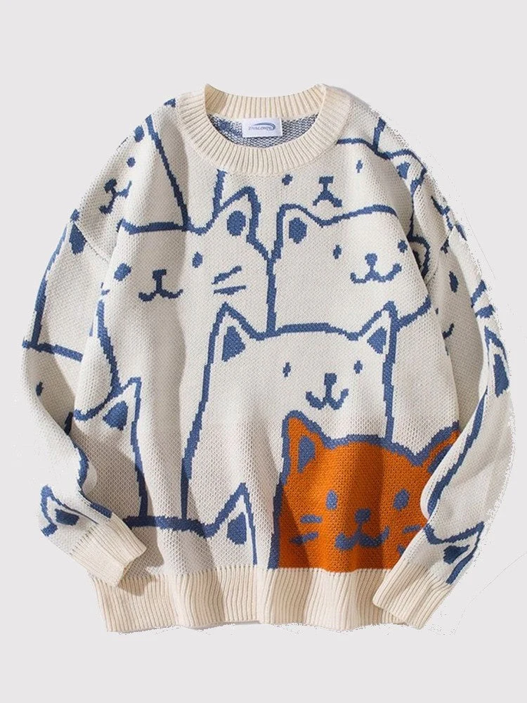 Japanese Sweater Cat Pattern 'Ginza' - Image 2