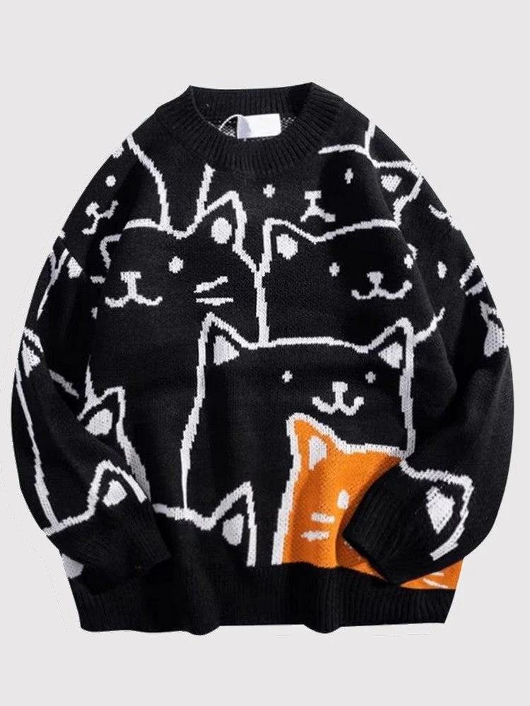Japanese Sweater Cat Pattern 'Ginza' - Image 3