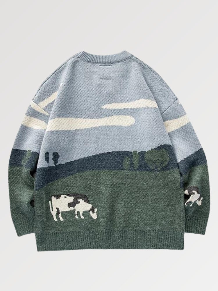 Japanese Sweater Cow Design 'Ushi' - Image 3