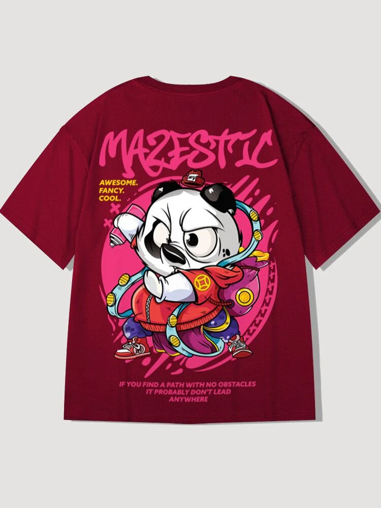 Japanese T-shirt with Pattern 'Ai Panda' - Image 2