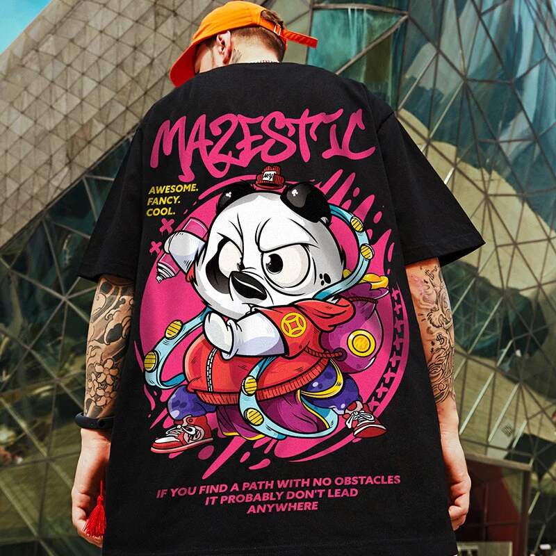 Japanese T-shirt with Pattern 'Ai Panda' - Image 5