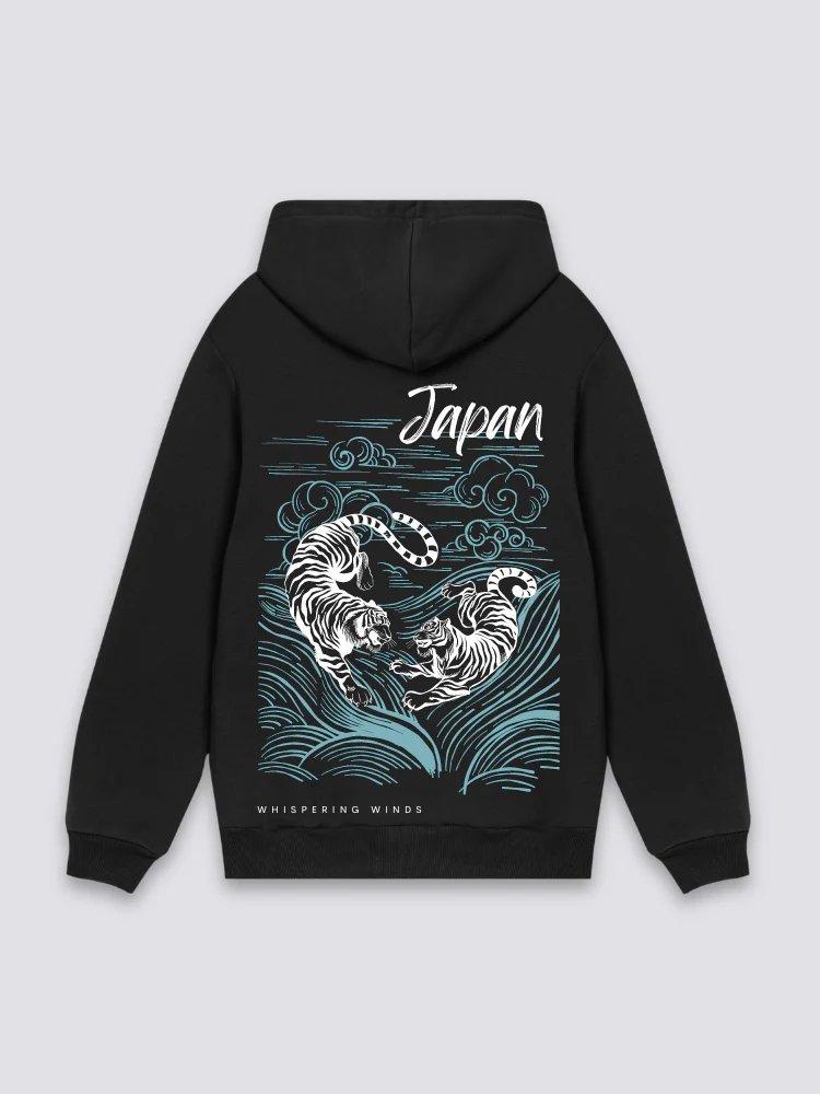 Japanese Tiger Pattern Hoodie - Image 3