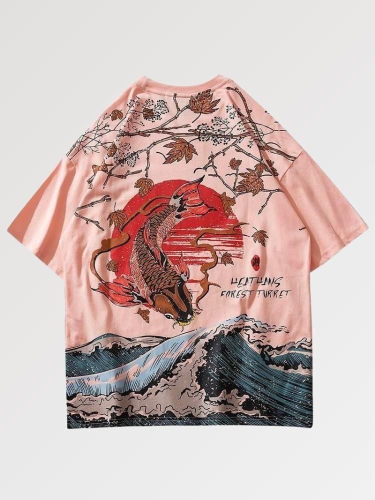 Japanese Traditional Shirt Koi Carp of Kanagawa 'Shimasu' - Image 3